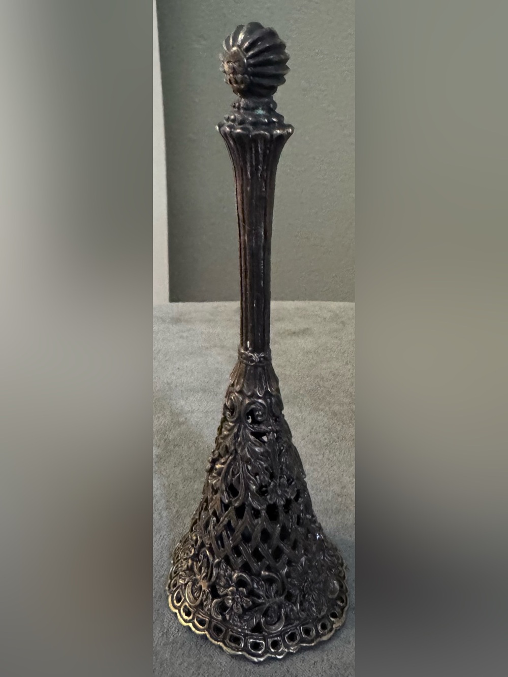 Victorian-Style Metal Filigree Nosegay or Bridal Bouquet Holder